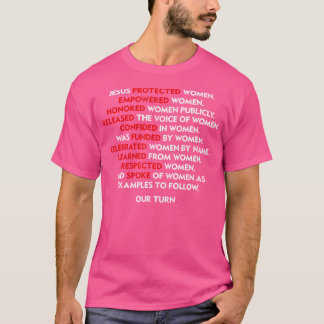 Jezus Beschermde Vrouwen met een krachtige vrouw H T-shirt