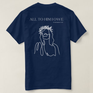Jezus betaalde het allemaal, wit gedrukt T-shirt