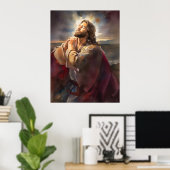 Jezus bidt in het park poster (Thuiskantoor)