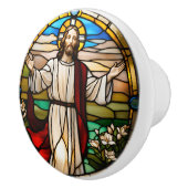 Jezus bidt keramische knop (Rechts)