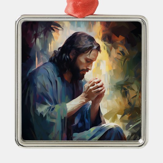 Jezus bidt Ornament (Voorkant)