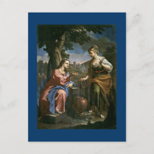 Jezus biedt levenswater aan briefkaart