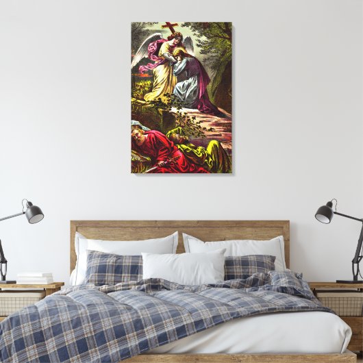 Jezus bij Gethsemane Wrapped Canvas Afdruk (Insitu (Slaapkamer))