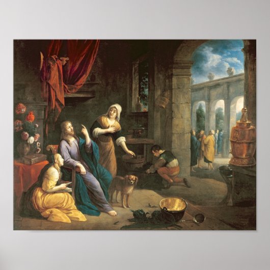 Jezus bij het Huis van Martha en Mary Poster (Voorkant)