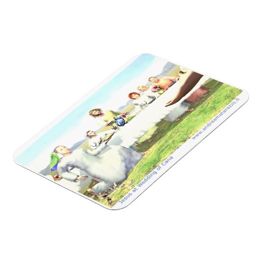 Jezus bij het huwelijk van Cana Magneet (Linkerzijde)