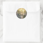 Jezus bij Legty Tomb Paasheropleving Ronde Sticker (Tas)