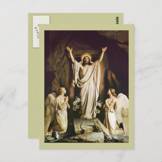 Jezus bij opening Tomb Briefkaart (Voorkant / Achterkant)