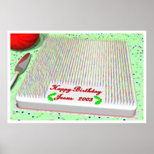 Jezus' Birthday Cake Poster