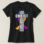 Jezus bladerkanker Christelijk t-shirt dat ik kan  (Design voorkant)