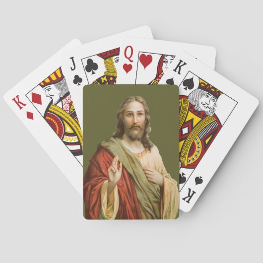 Jezus Blessing Pokerkaarten (Achterkant)