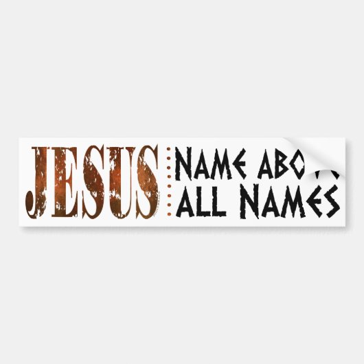 Jezus boven alle namen bumpersticker (Voorkant)