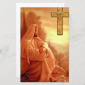 Jezus Briefpapier religieuze katholieke brochures (Voorkant / Achterkant)