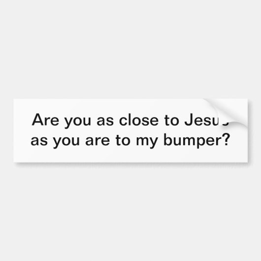 Jezus bumpersticker (Voorkant)