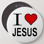 Jezus Button Jezus geschenken Ik hou van Jesus log (Voorkant /achterkant)
