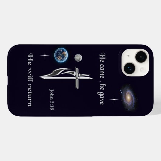 Jezus Case-Mate iPhone Case (Achterkant (horizontaal))