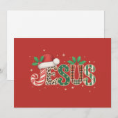 Jezus Christelijk Religieus Gezegde Geloof Bijbelv Feestdagenkaart (Voorkant / Achterkant)