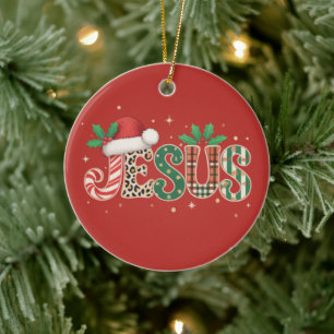 Jezus Christelijk Religieus Gezegde Geloof Bijbelv Keramisch Ornament