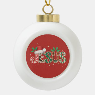 Jezus Christelijk Religieus Gezegde Geloof Bijbelv Keramische Bal Ornament