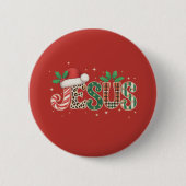 Jezus Christelijk Religieus Gezegde Geloof Bijbelv Ronde Button 5,7 Cm (Voorkant)