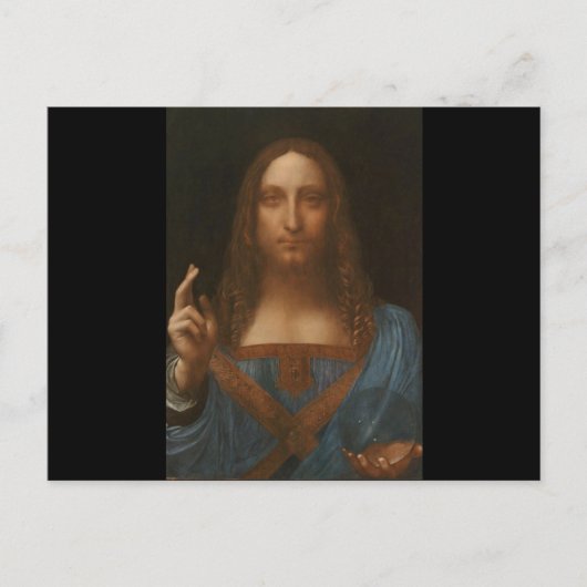 Jezus christt door Leonardo da Vinci, renaissancep Briefkaart (Voorkant)