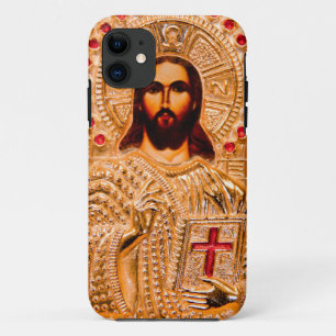 Jezus christt gouden icoon iPhone 11 hoesje