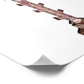 Jezus christt kruisbeeld borduurt  kunst poster (Hoek)