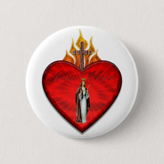 Jezus Christus3a Ronde Button 5,7 Cm (Voorkant)