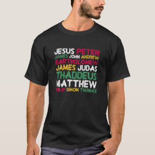 Jezus Christus 12 Apostelen Gods Squad Christelijk T-shirt