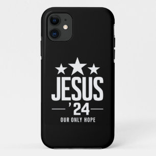 Jezus Christus 2024 President USA Verkiezing Polit iPhone 11 Hoesje
