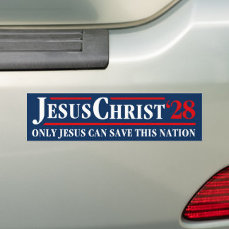 Jezus Christus 2028 Alleen Jezus kan deze natie re Bumpersticker