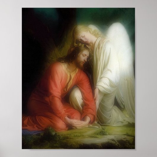 Jezus Christus Agony in de Garden Gethsemane Bloch Poster (Voorkant)