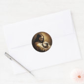 Jezus Christus als het lam van God Ronde Sticker (Envelop)