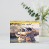 Jezus Christus Baptisme afbeelding één Briefkaart (Staand voorkant)
