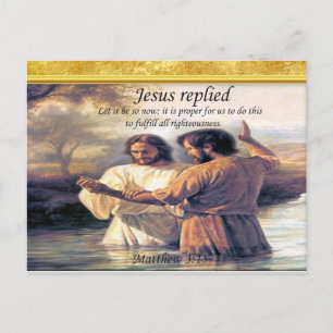 Jezus Christus Baptisme afbeelding één Briefkaart