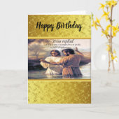 Jezus Christus Baptisme afbeelding één Kaart (Gele Bloem)