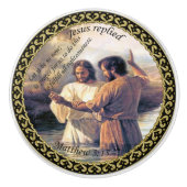 Jezus Christus Baptisme afbeelding één Keramische Knop (Voorkant)