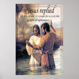 Jezus Christus Baptisme afbeelding één Poster