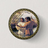 Jezus Christus Baptisme afbeelding één Ronde Button 3,2 Cm (Voorkant)