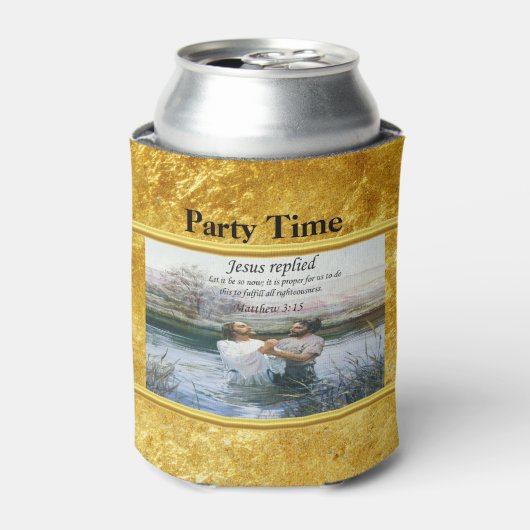 Jezus Christus Baptisme afbeelding twee Blikjeskoeler (Blikje Voorkant)