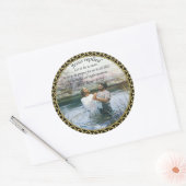 Jezus Christus Baptisme afbeelding twee Ronde Sticker (Envelop)