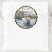 Jezus Christus Baptisme afbeelding twee Ronde Sticker (Tas)