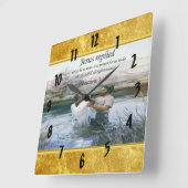 Jezus Christus Baptisme afbeelding twee Vierkante Klok (Hoek)