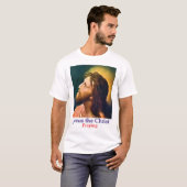 Jezus Christus bidt T-shirt (Voorkant volledig)