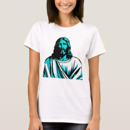 Jezus Christus Blauwgroen Pasen Pasen Kerstcadeau T-shirt