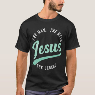 Jezus Christus Christelijke kalligrafie geloof in T-shirt