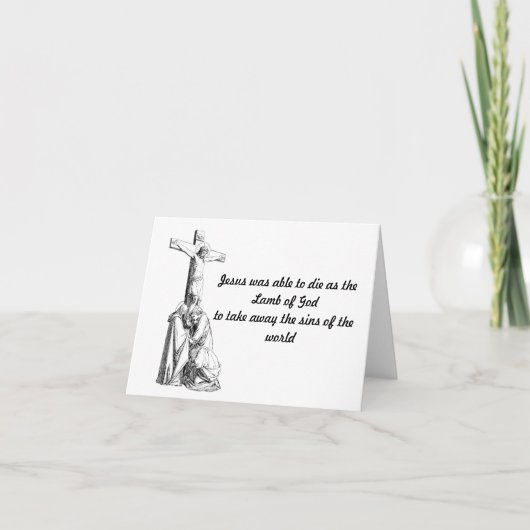 Jezus Christus Cross Lamb van God Kaart (Voorkant)