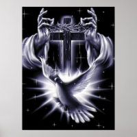 Jezus Christus Crown of Thorns and Dove