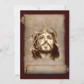 Jezus Christus Crown of Thorns on Scroll (Voorkant)