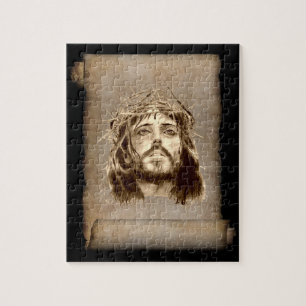 Jezus Christus Crown of Thorns on Scroll Legpuzzel