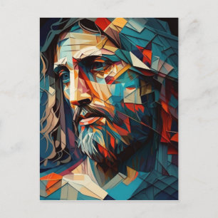 Jezus Christus cubisme Briefkaart